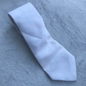 Hansom Bright White Polyester Tie